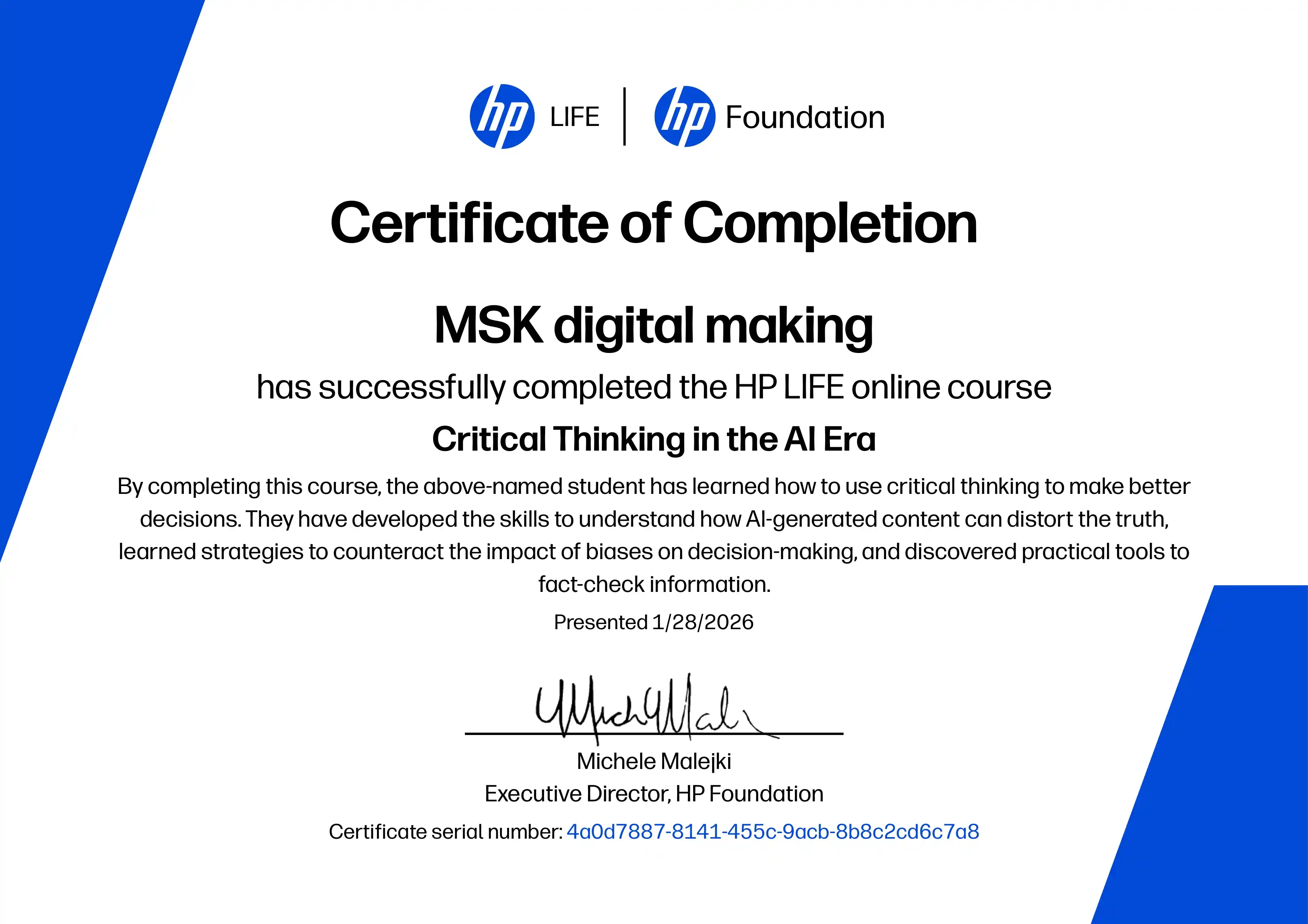 MSK Digital Making